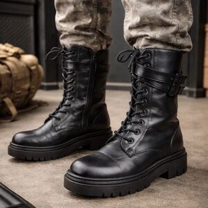 Goodyear Women’s Black Tactical Military Boots GY-8910 Size 9